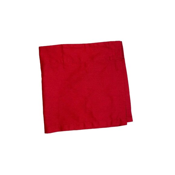 1 Vintage 90s Springs Global Designer Valance Short Curtain Solid Red Luxury HTF - Picture 1 of 5